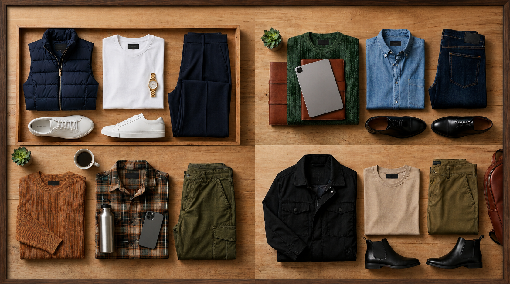 Men's everyday outfit styles and fashion clothing collection