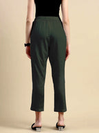 Women’s Premium Cotton Pants - Olive Green