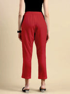 Women’s Premium Cotton Pants - Red