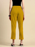 Women’s Premium Cotton Pants - Gold