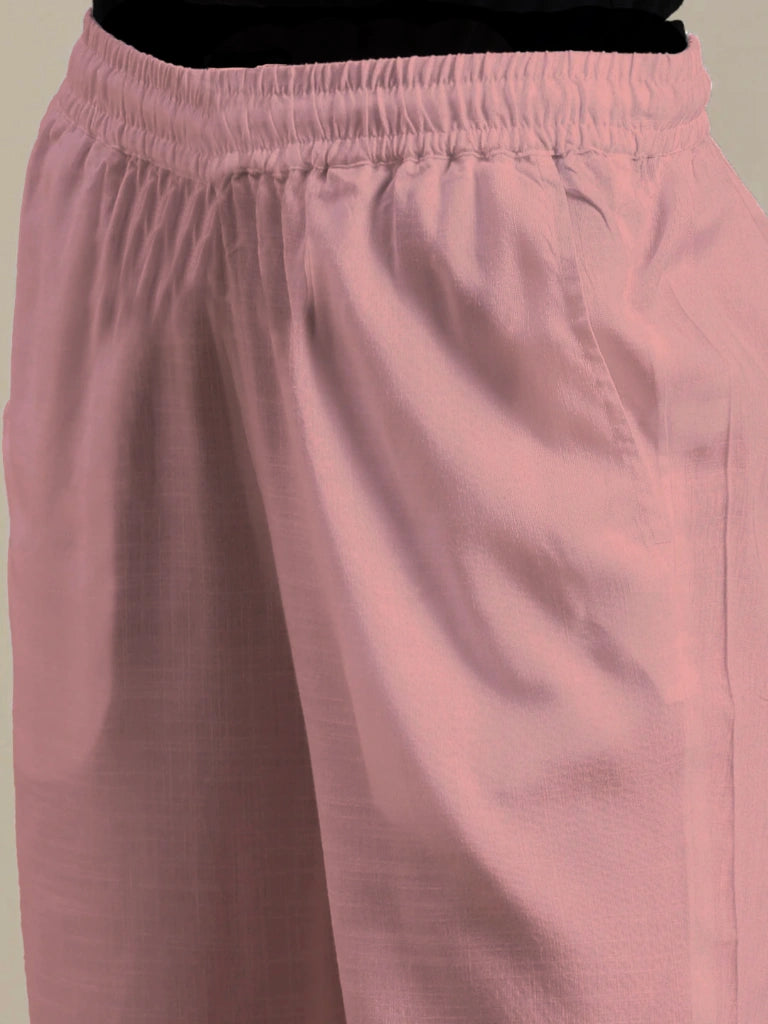 Womens Premium Cotton Pants - Beige Pink