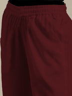 Womens Premium Cotton Pants - Maroon