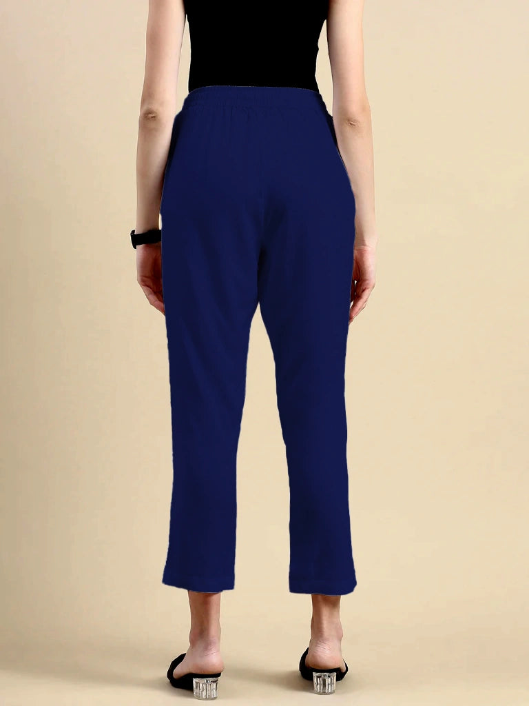 Women’s Premium Cotton Pants - Navy