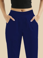 Women’s Premium Cotton Pants - Navy