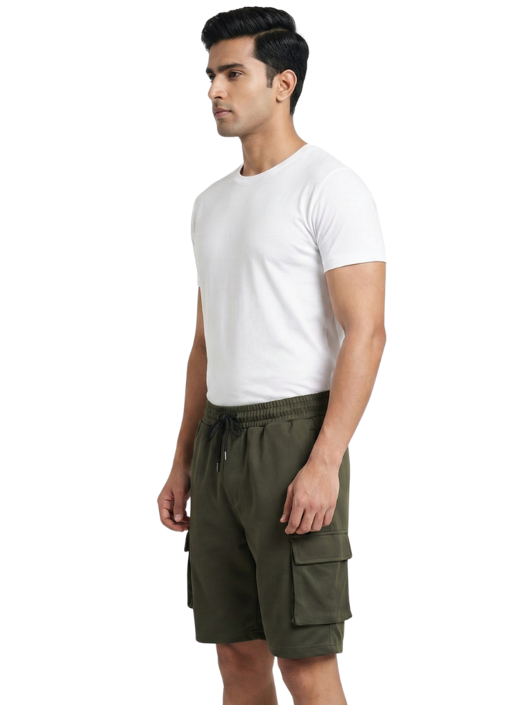 Men’s Cargo Pocket Shorts | Relaxed Fit Casual Wear - Green