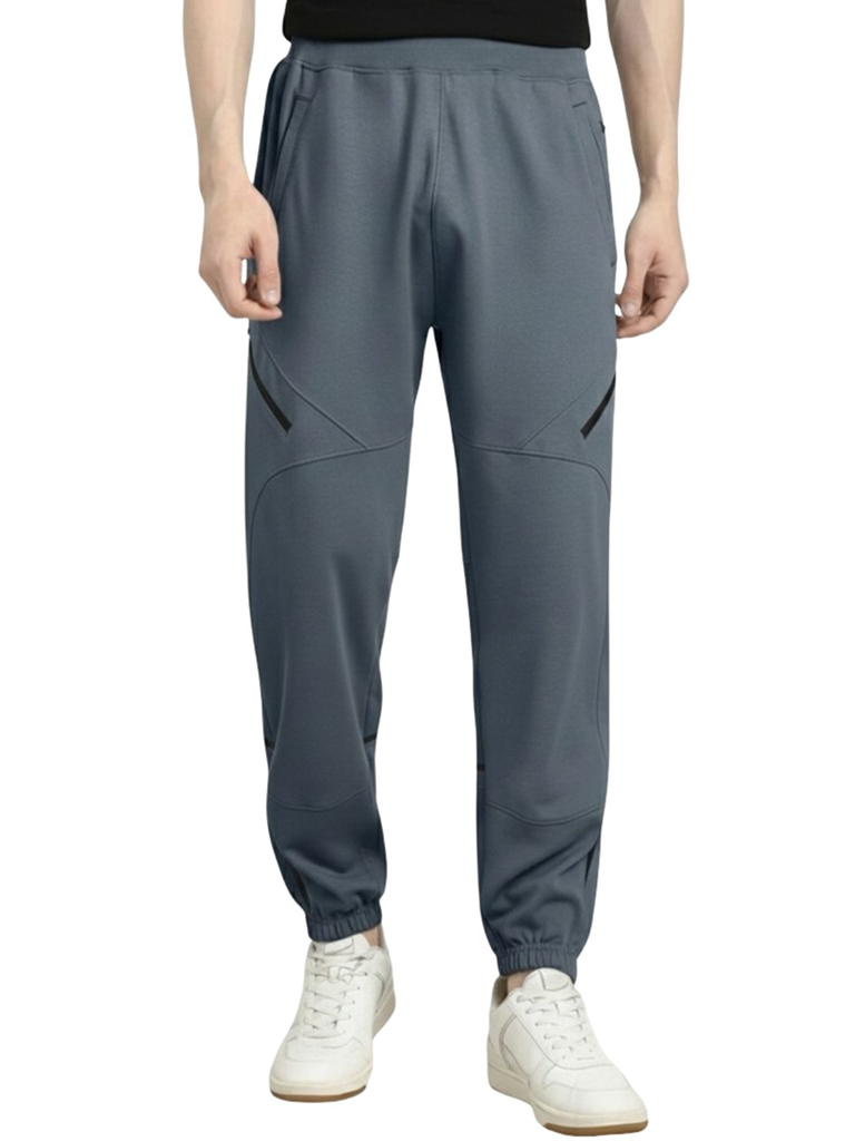 Men’s Premium Dry Fit Four Way Track Pants – Breathable Performance - Gray