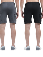 Black Color Cargo Shorts Men's Buy Online - Black & Gray 