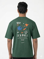 Men’s Drop Shoulder Graphic Printed T-Shirt - Green