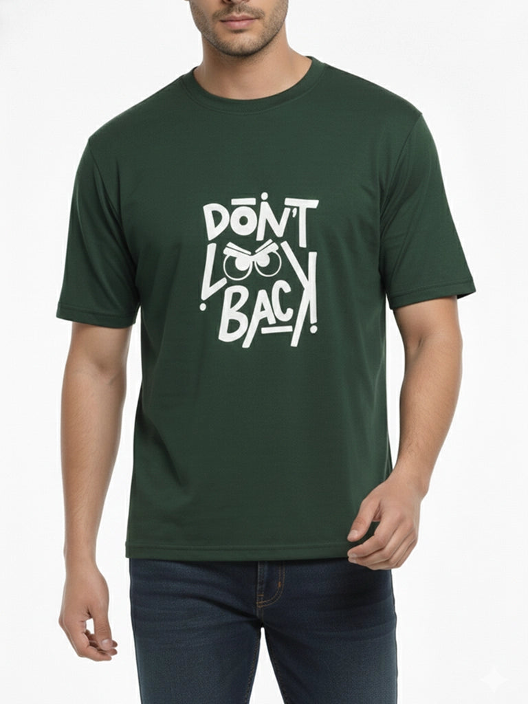 Men’s Drop Shoulder Graphic Printed T-Shirt - Green