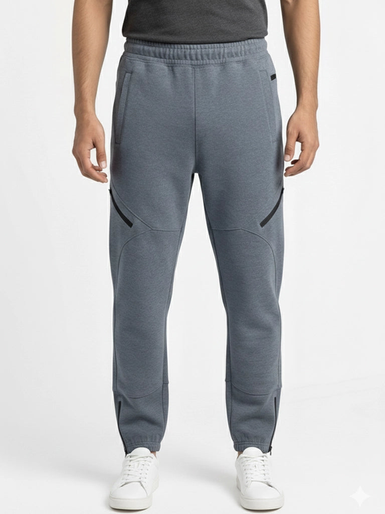 Men’s Premium Dry Fit Four Way Track Pants – Breathable Performance - Gray