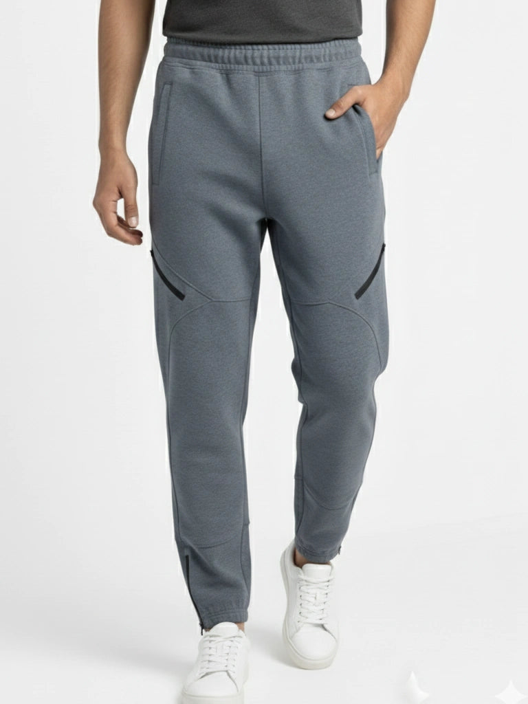Men’s Premium Dry Fit Four Way Track Pants – Breathable Performance - Gray