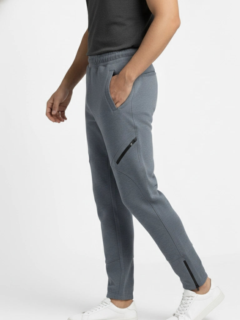 Men’s Premium Dry Fit Four Way Track Pants – Breathable Performance - Gray