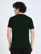Men’s Athleisure Printed Round Neck T-Shirt - Green