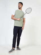 Athleisure Round Neck T-Shirt - Off White