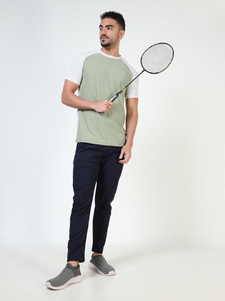 Athleisure Round Neck T-Shirt - Off White