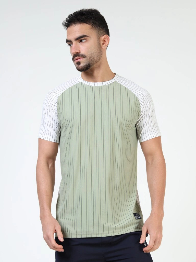 Athleisure Round Neck T-Shirt - Off White