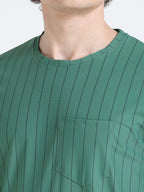 Men’s Athleisure Round Neck T-Shirt - Green