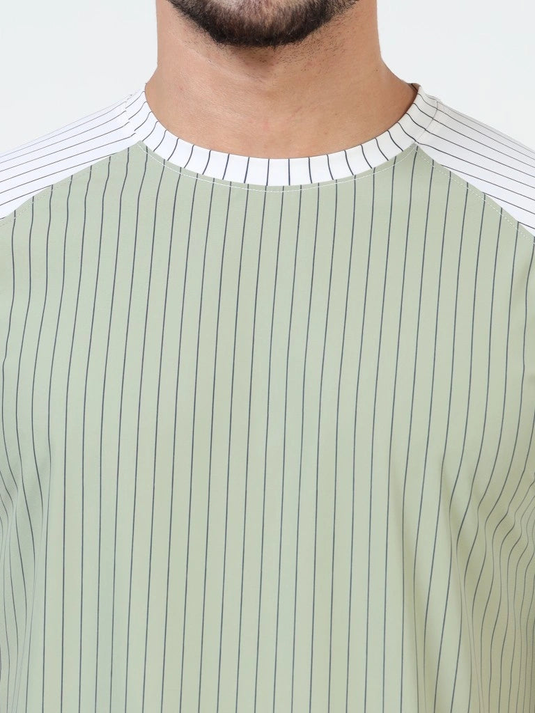 Athleisure Round Neck T-Shirt - Off White