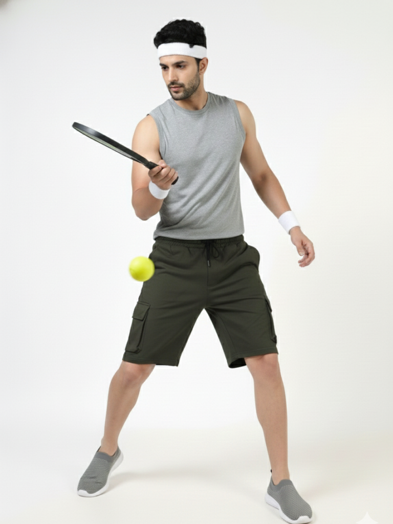 Men’s Cargo Pocket Shorts | Relaxed Fit Casual Wear - Green