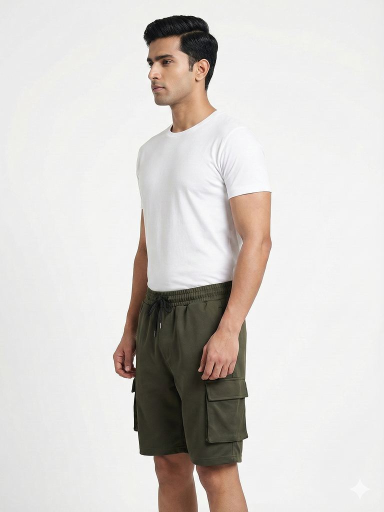Men’s Cargo Pocket Shorts | Relaxed Fit Casual Wear - Green