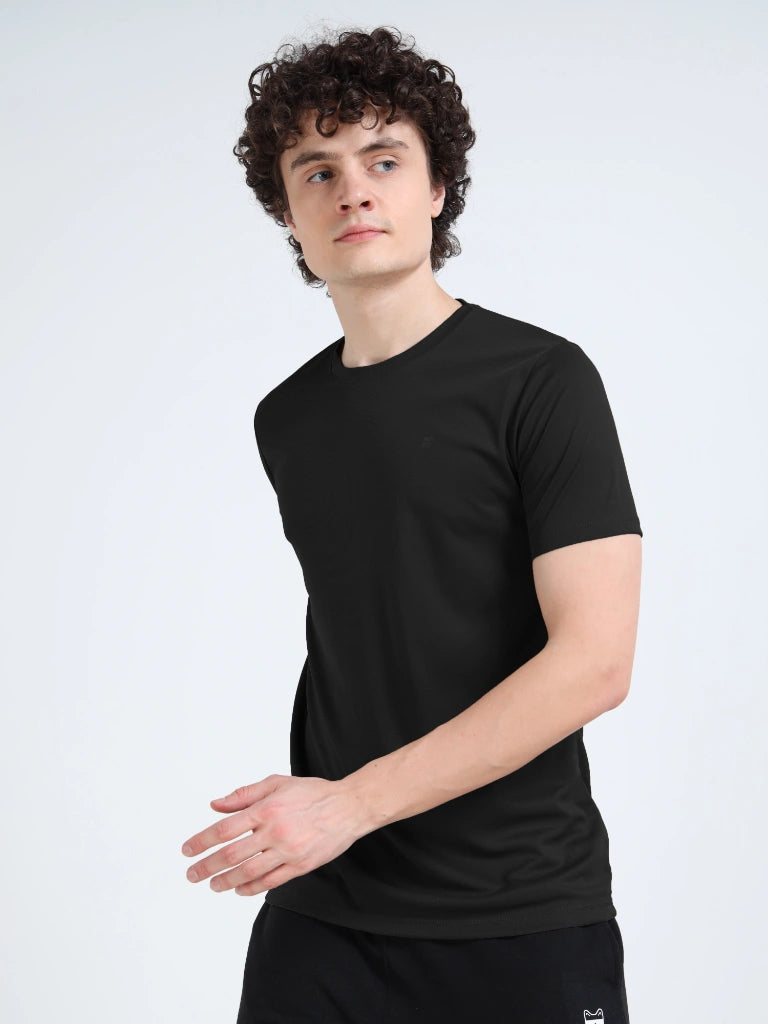 Men’s CHAMPION Athleisure Round Neck T-Shirt - Black