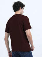 Classic Cotton Round Neck T-Shirt - Wine