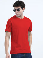 Classic Cotton Round Neck T-Shirt - Red