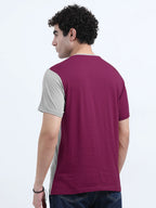 Men’s Combed Cotton Round Neck T-Shirt - Onion Pink