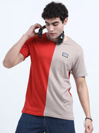 Men’s Combed Cotton Round Neck T-Shirt - Red
