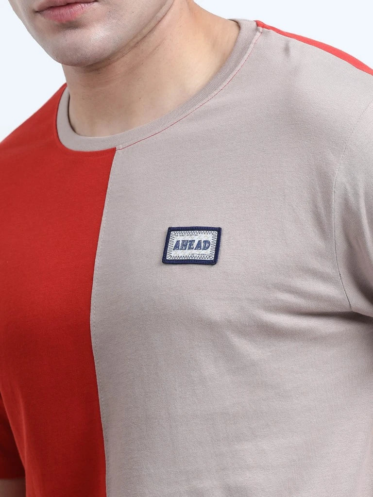 Men’s Combed Cotton Round Neck T-Shirt - Red