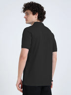 Men’s Combed Cotton Polo T-Shirt - Black