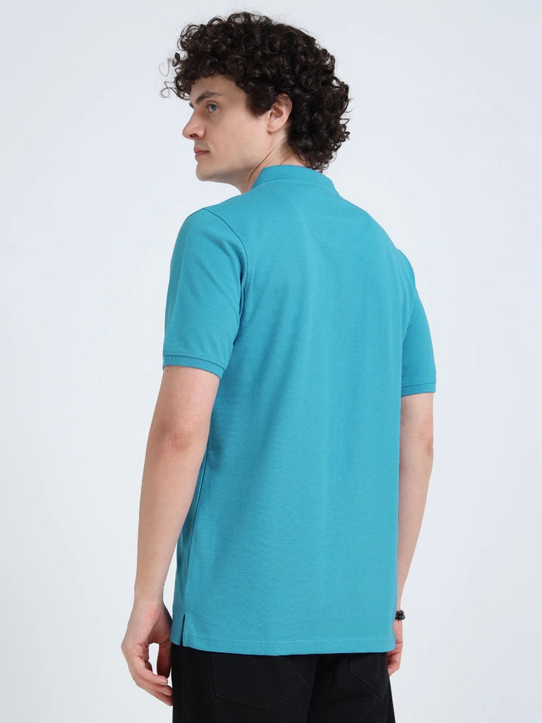 Men’s Combed Cotton Polo T-Shirt - Dark Blue