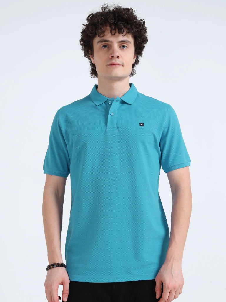 Men’s Combed Cotton Polo T-Shirt - Dark Blue