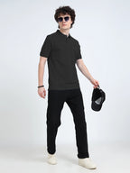 Men’s Combed Cotton Polo T-Shirt - Black