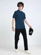 Men’s Combed Cotton Polo T-Shirt - Dark Navy