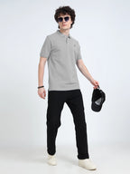 Men’s Combed Cotton Polo T-Shirt - Gray