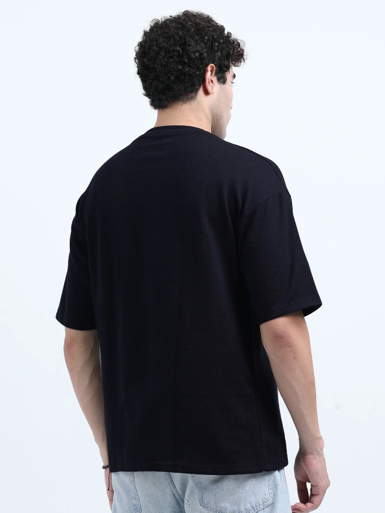 Men’s Cotton Loop Knit Embossed - Navy