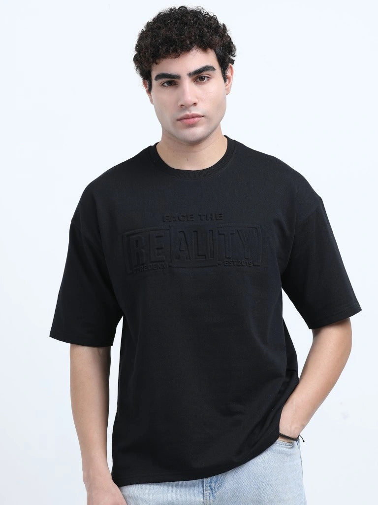 Men’s Cotton Loop Knit Embossed - Black