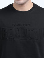 Men’s Cotton Loop Knit Embossed - Black