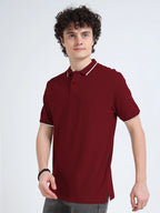 Men’s Cotton Polo T-Shirt - Maroon