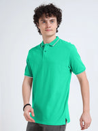 Men’s Cotton Polo T-Shirt - Sea Foam Green