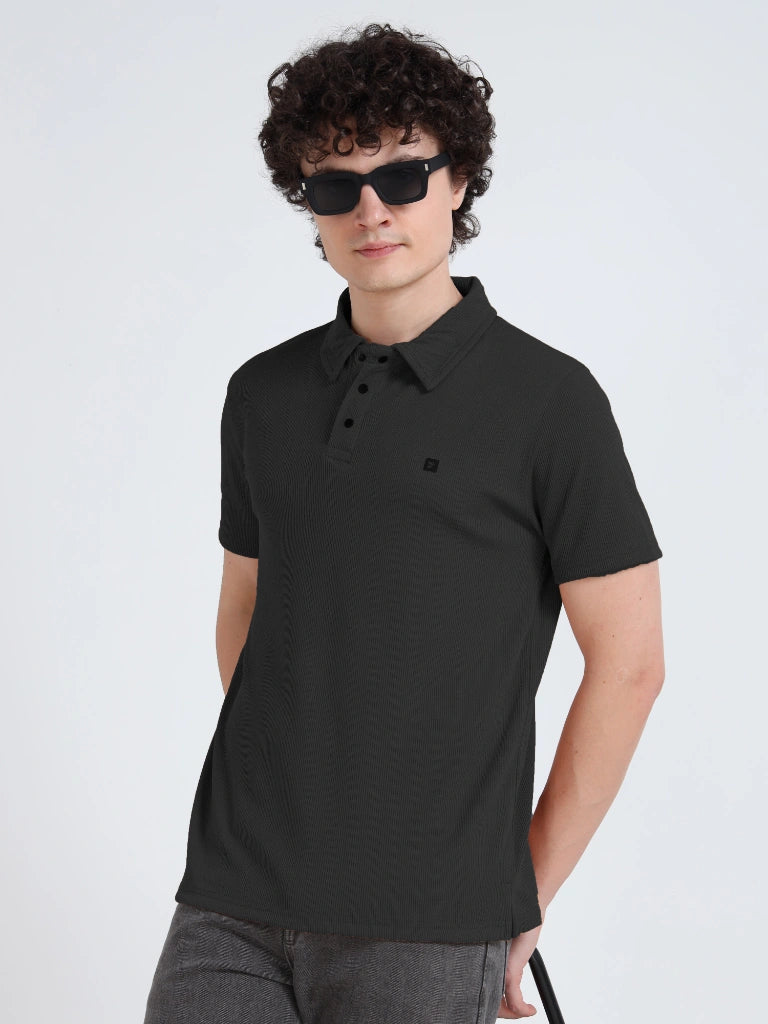 IBX Men’s Drop Needle Polo - Black