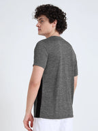 Men’s Premium Grindle Cut & Sew T-shirt - Black Melange