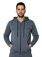 Men's Premium Full Zip Winter Hoodies - Gray