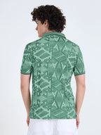 Men’s Jacquard Polo T-Shirt - Green
