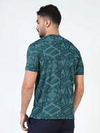 Men’s Jacquard Round Neck T-Shirt - Airforce