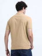 Men’s Poly Cotton Pocket T-Shirt - Beige
