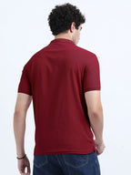 Men’s Poly Cotton Pocket T-Shirt - Maroon