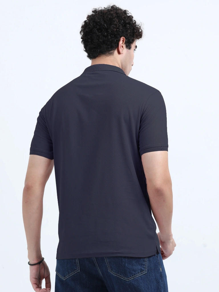 Men’s Poly Cotton Pocket T-Shirt - Navy