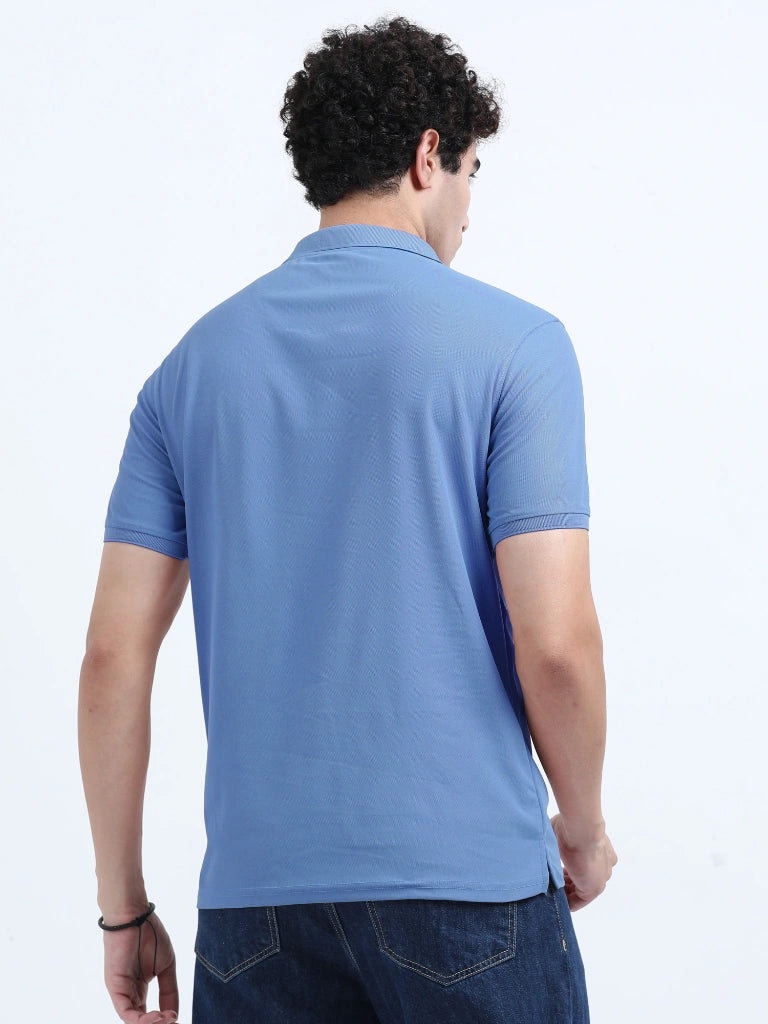 Men’s Poly Cotton Pocket T-Shirt - Sky Blue